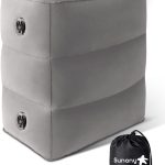 Sunany Inflatable Foot Rest Pillow for Travel, Kids/Adults Airplane Travel Pillow-Adjustable Height Cushions,for Kids to Sleep While Traveling,Suitable for Office, Home and Any Travell (1 Pack)